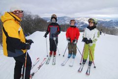 Teaching skiing at Sugar Mountain Ski Resort