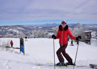 woman skier on the slopes
